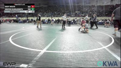 73 lbs Semifinal - Heston Klinglesmith, Perry Wrestling Academy vs Kroy Wolfe, Blackwell Wrestling Club