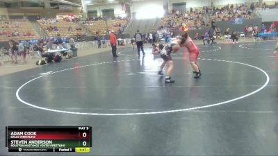 220 lbs Champ. Round 1 - Adam Cook, Halls Wrestling vs Steven Anderson, Houston Mustangs Youth Wrestling