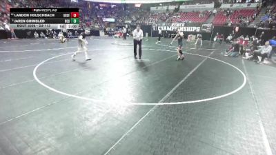 D3-113 lbs Champ. Round 1 - Jaren Grimsled, North Crawford/Seneca vs Landon Holschbach, Oostburg