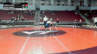 125 lbs Consi Of 8 #1 - Samuel Aponte, Noke Wrestling RTC vs Brody Gobbell, Tennessee-Chattanooga