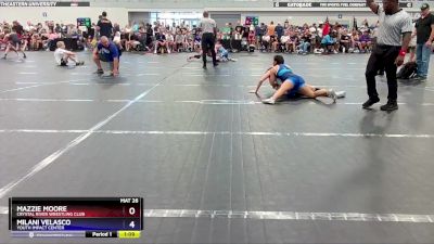 119 lbs Round 1 - Mazzie Moore, Crystal River Wrestling Club vs Milani Velasco, Youth Impact Center