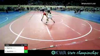 112 lbs Quarterfinal - Julio Aguirre, Woodward Youth Wrestling vs Ethan Applebee, Scrap Yard Training