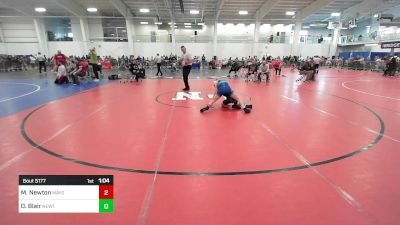 100 lbs Round Of 16 - Michael Newton, Mayo Quanchi WC vs Owen Blair, Newtown