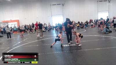 65 lbs Cons. Round 2 - Gavin Nix, Team Tiger vs Mason Martin, Grizzlies Wrestling Club