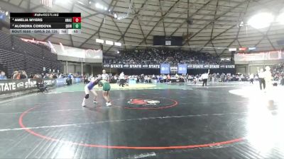 Girls 2A 125 lbs 5th Place Match - Alondra Cordova, Quincy (Girls) vs Amelia Myers, Anacortes (Girls)