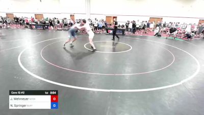 92 kg Cons 16 #2 - Jack Wehmeyer, New York City RTC vs Nolan Springer, Buffalo Valley Regional Training Center
