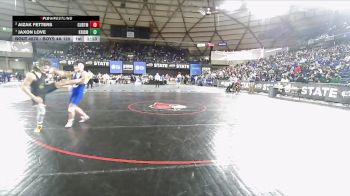 Boys 4A 120 lbs Quarterfinal - Jaxon Love, Kentridge vs Aizak Fetters, Curtis