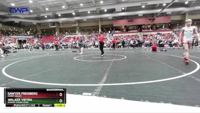 100 lbs Quarterfinal - Sawyer Freisberg, Caney Valley vs Walker Vieyra, Kansas Young Guns