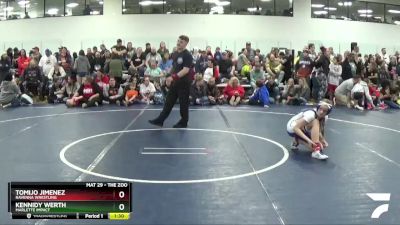 110 lbs Cons. Round 2 - TomiJo Jimenez, Ravenna Wrestling vs Kennidy Werth, Marlette Impact