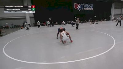 126 lbs Cons. Quarters - Vincent Contreras, Team Idaho Wrestling Club vs Tucker Verbeck, Maize Wrestling Club