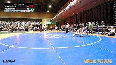 110 lbs Consi Of 16 #2 - Deion Flores, Othello Wrestling Club vs Kruz Koutny, All-Phase Wrestling