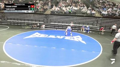 6A 215 lbs Champ. Round 1 - Sam Allen, Pleasant Grove vs Paden Overy, Westlake