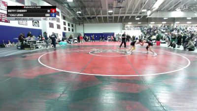 124 lbs Champ. Round 3 - Cali Leng, Iowa vs Betty Cherry, Emmanuel University