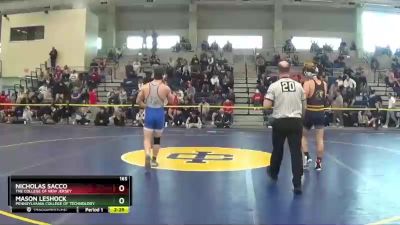 165 lbs Quarterfinal - Mason Leshock, Pennsylvania College Of Technology vs Nicholas Sacco, The College Of New Jersey