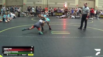 58 lbs Round 1 (10 Team) - Piper Fry, POWA vs Adriana Ragona, BadBass