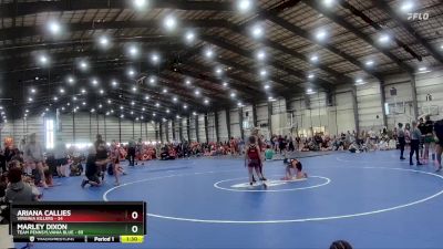 66 lbs Semis - R1 Wb - Marley Dixon, Team Pennsylvania Blue vs Ariana Callies, Virginia Killers