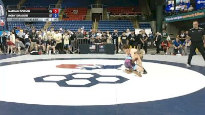 100 lbs Champ. Rd Of 32 - Nathan Dornin, California vs Kody Dragon, Connecticut
