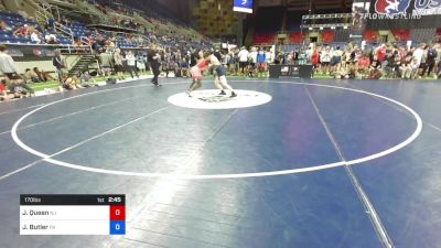 170 lbs Rnd Of 32 - Jasiah Queen, New Jersey vs Jordan Butler, Pennsylvania
