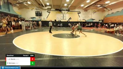 160 lbs Semifinal - Joseph Davis, Marysville Pilchuck vs Peter Grimm, Shorecrest