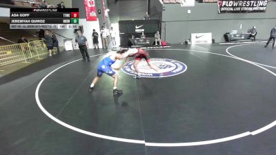 Champ. Round 1 - Asa Goff, Team Thunder Wrestling Club vs Jeremyah Quiroz, Downey High School Wrestling