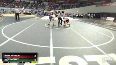 3A-132 lbs Quarterfinal - Jack Vandehey, Banks vs Myles Swenson, Douglas