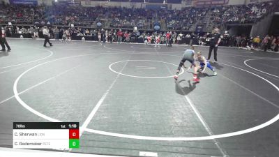 78 lbs Quarterfinal - Carson Sherwan, Lions Wrestling Academy vs Coyt Rademaker, Petersburg