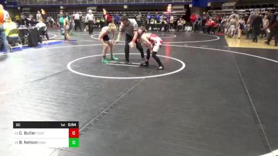 80 lbs Consi Of 16 #1 - Chael Butler, Fort Cherry vs Brody Nelson, Emmaus