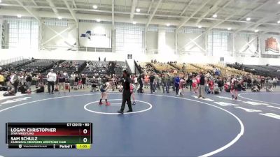 80 lbs Quarterfinal - Sam Schulz, Cazenovia Creatures Wrestling Club vs Logan Christopher, Star Wrestling