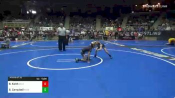 76 lbs Prelims - Braxton Keith, Bear Cave vs Beckett Campbell, Hudson WC