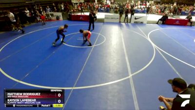 105 lbs Semifinal - Matthew Rodriguez, Red Wave Wrestling vs Kayson Lamebear, Klamath Trinity Wrestling Club