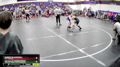 82 lbs Round 1 - Aaron Blackwell, LWC: Express vs Nicholas Nordstrom, Cane Bay Cobras Youth Wrestlin