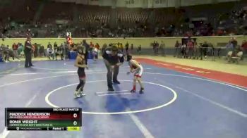 46 lbs 3rd Place Match - Ronix Wright, Comanche Bad Boyz Wrestling Cl vs Maddox Henderson, Oklahoma Wrestling Academy
