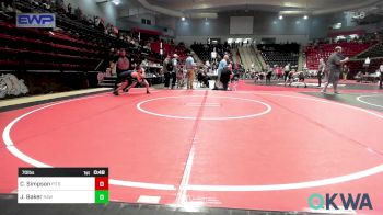 70 lbs Consolation - Caleb Simpson, Pitbull Wrestling Academy vs Jayce Baker, Raw Wrestling Club