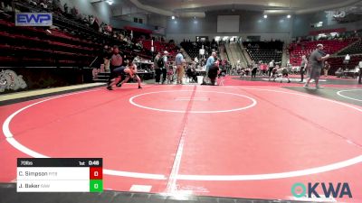 70 lbs Consolation - Caleb Simpson, Pitbull Wrestling Academy vs Jayce Baker, Raw Wrestling Club