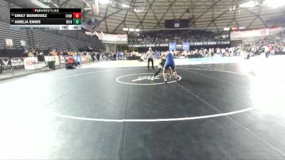 Girls 4A 130 lbs Cons. Round 2 - Amelia Ennis, Richland (Girls) vs Emily Bermudez, Chiawana (Girls)