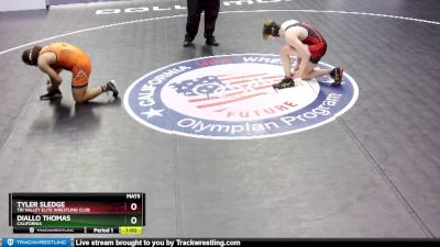 160 lbs Cons. Round 1 - Diallo Thomas, California vs Tyler Sledge, Tri Valley Elite Wrestling Club