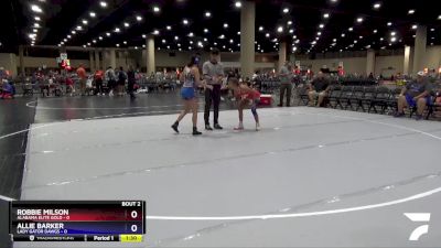 110 lbs Semis (4 Team) - Allie Barker, Lady Gator Dawgs vs Robbie Milson, Alabama Elite Gold