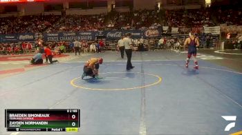 D 2 165 lbs Quarterfinal - Braeden Simoneaux, Teurlings Catholic vs Zayden Normandin, Parkway