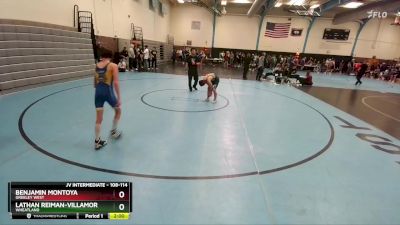 108-114 lbs Round 2 - Lathan Reiman-Villamor, Wheatland vs Benjamin Montoya, Greeley West