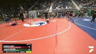 67 lbs Champ. Round 2 - Carlin Frazier, Cowboy Kids Wrestling Club vs Landyn West, Green River Grapplers Wrestling