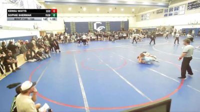 125 lbs Quarterfinal - Kensli Watts, San Clemente High School vs Sophie Shermak, Panthers Academy Of Wrestling