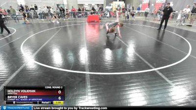 113 lbs Cons. Round 2 - Holdyn Volkman, Shiocton vs Bryer Caves, Combat W.C. School Of Wrestling