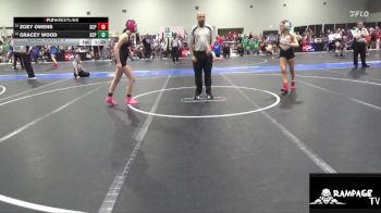 110 lbs Cons. Round 3 - Zoey Owens, South Central Punisher vs Gracey Wood, South Central Punisher