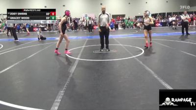 110 lbs Cons. Round 3 - Zoey Owens, South Central Punisher vs Gracey Wood, South Central Punisher