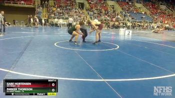 132 lbs Semis & 1st Wb (8 Team) - Gabe Mortensen, W4-Minot vs Parker Thoreson, E3-West Fargo