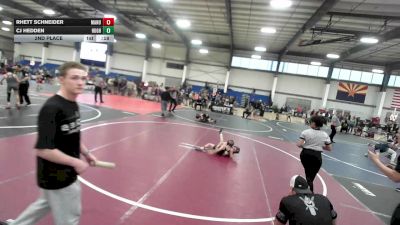 62 lbs 2nd Place - Rhett Schneider, Manu WC vs Cj Hedden, Hughson WC