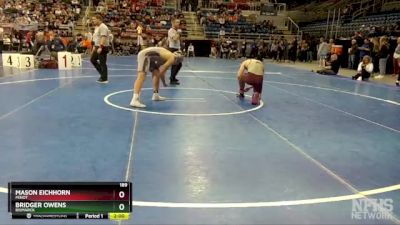 189 lbs Champ. Round 1 - Bridger Owens, Bismarck vs Mason Eichhorn, Minot