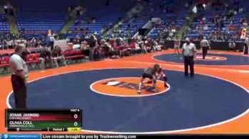 100 lbs Cons. Semi - Olivia Coll, Edwardsville (H.S.) vs Ayane Jasinski, Fox Lake (Grant)