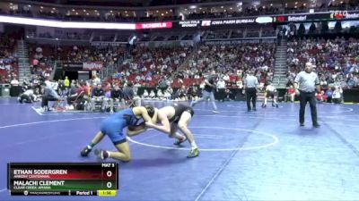 3A-126 lbs Cons. Round 2 - Ethan Sodergren, Ankeny Centennial vs Malachi Clement, Clear Creek-Amana