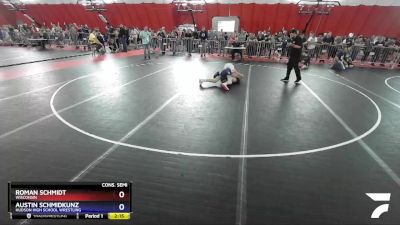 106 lbs Cons. Semi - Roman Schmidt, Wisconsin vs Austin Schmidkunz, Hudson High School Wrestling
